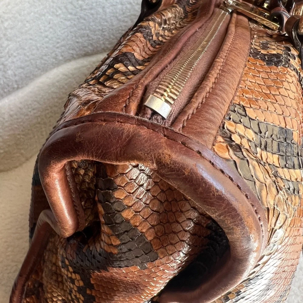 Rare Gucci Python Brown Large Tote - Picture 4 of 14